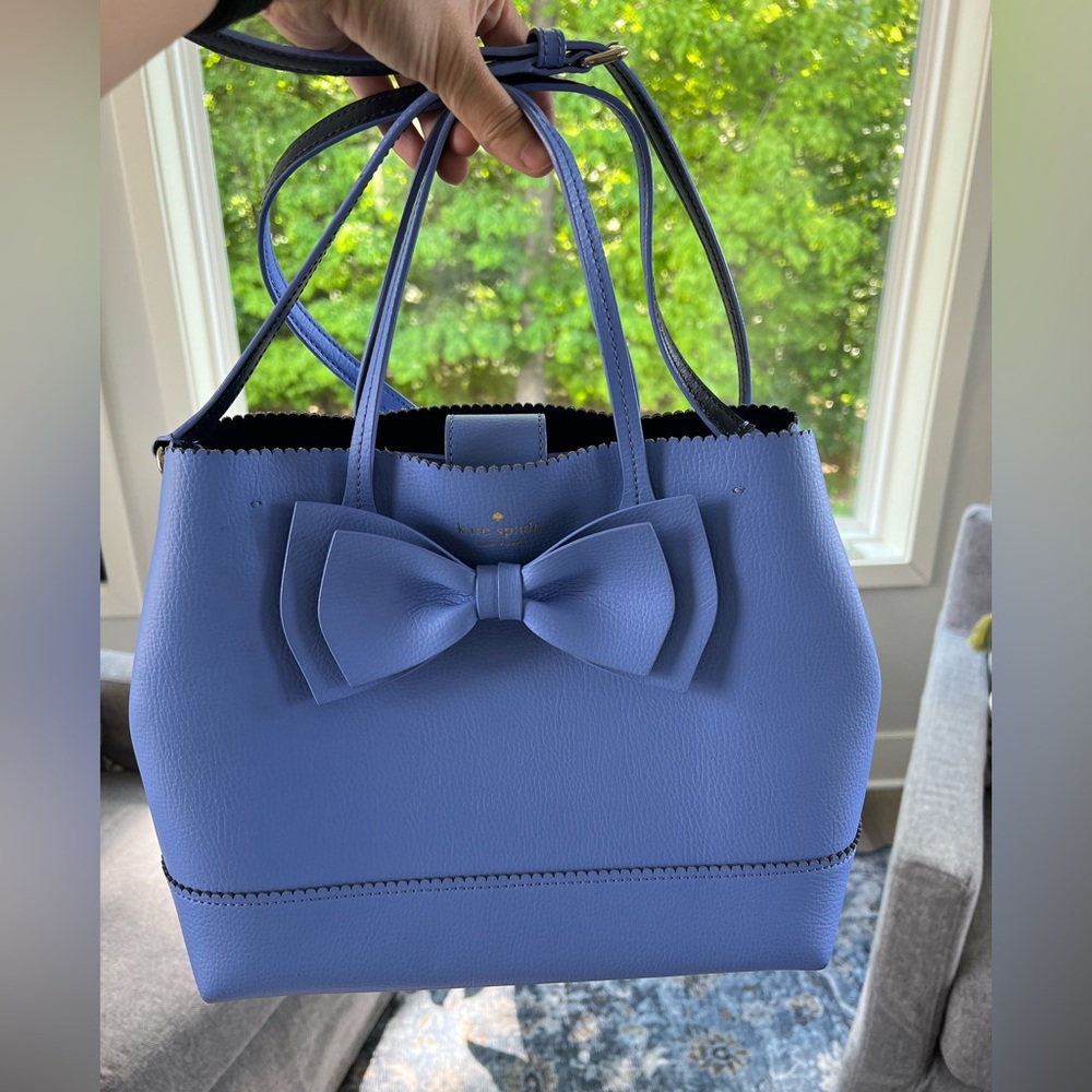 Kate Spade Delphi Vanderbilt Place Small Giorgia Leather Tote Periwinkle Blue